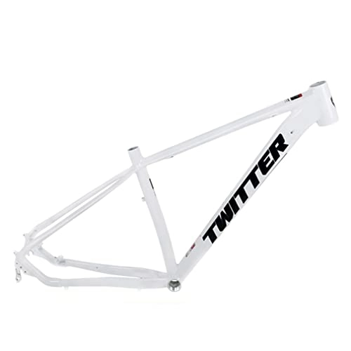 Mountain Bike Frames : YOJOLO MTB Frame 27.5 / 29er Hardtail Mountain Bike Frame 15'' / 17'' / 19'' Aluminum Alloy Disc Brake Bicycle Frame Quick Release Axle 135mm BSA68 Routing Internal (Color : White, Size : 27.5x15'')
