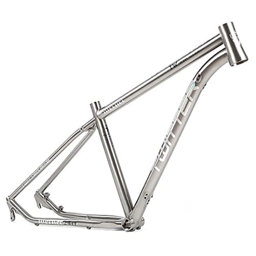 Mountain Bike Frames : YOJOLO MTB Frame 29 Inch Titanium Alloy Mountain Bike Frame 15.5'' / 17'' / 19'' Lightweight XC Competition Bicycle Frame Rigidity Good Shock Absorption Quick Release Axle 135mm (Size : 29x17'')