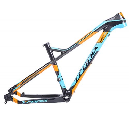 Mountain Bike Frames : YUONG Mountain Bike Frame Carbon Fiber T800 Ultralight MTB frame 26'' 27.5'' MTB Unibody Internal Cable Routing 15inch 17inch, Blue, 17