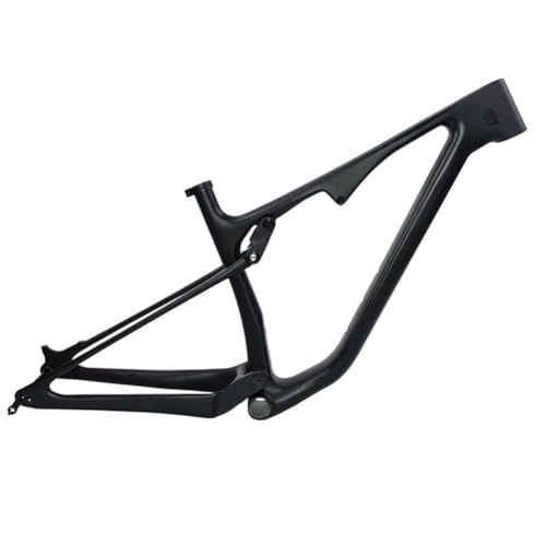 Mountain Bike Frames : ZFF 15'' / 17'' Softtail Mountain Bike Frame Carbon Fiber MTB Frame For 27.5 29er Wheels Thru Axle 12 * 148mm Disc Brake XC DH Frame Internal Routing (Color : Matte Black, Size : 27.5 * 15'')