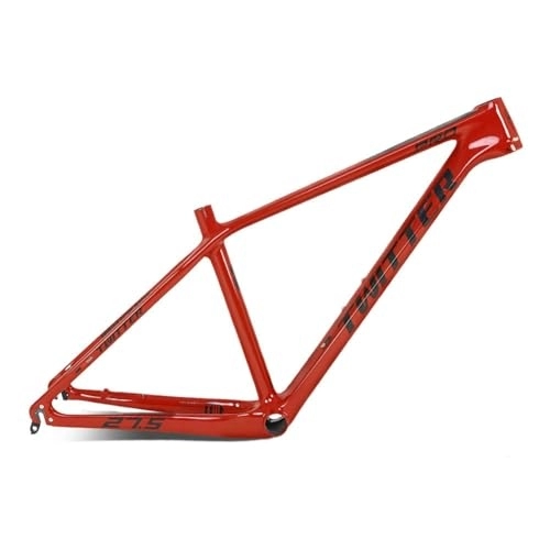Mountain Bike Frames : ZFF 27.5 29er Mountain Bike Frame Carbon Fiber 15'' / 17'' / 19'' MTB Frame QR 135mm Disc Brake XC Frame Internal Routing (Color : Red, Size : 19'')