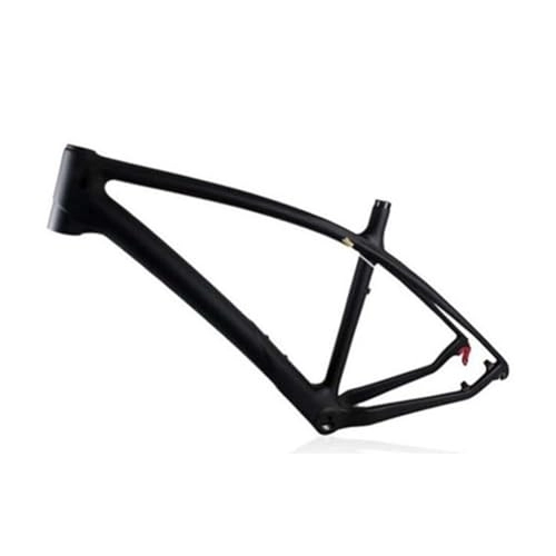 Mountain Bike Frames : ZFF 27.5er Mountain Bike Frame Carbon Fiber 15.5'' / 17.5'' / 19.5'' MTB Frame Disc Brake QR 135mm Internal Routing Frame Ultralight (Color : Gloss Black, Size : 19.5'')