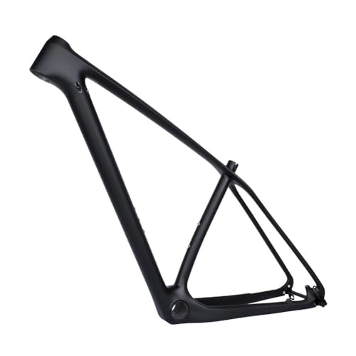 Mountain Bike Frames : ZFF Carbon Fiber Mountain Bike Frame 27.5 29er Hardtail MTB Frame Disc Brake QR / Thru Axle (Color : Matte Black, Size : QR 29 * 19'')