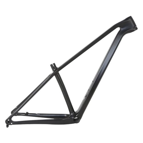 Mountain Bike Frames : ZFF Carbon Fiber MTB Frame 15'' / 17'' / 19'' Thru Axle 12 * 142mm Disc Brake Mountain Bike Frame XC Frame Internal Routing For 27.5 29er Wheels (Color : Matte black, Size : 17'')