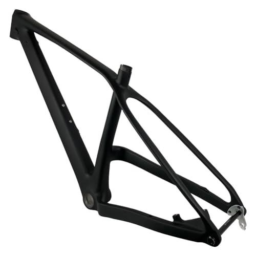 Mountain Bike Frames : ZFF Carbon Fiber MTB Frame 15.5 / 17 / 18.5 / 20.5'' 27.5 29er Mountain Bike Frame Disc Brake Thru Axle 12 * 148mm Boost Routing Internal (Color : Matte Black, Size : 17'')