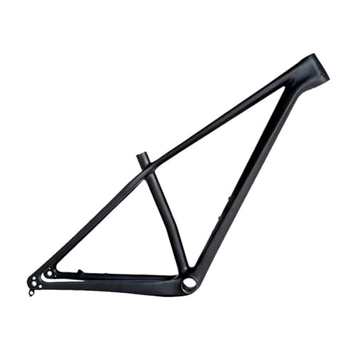 Mountain Bike Frames : ZFF Carbon Fiber MTB Frame Thru Axle 12 * 142mm Disc Brake 15'' / 17'' / 19'' Mountain Bike Frame Men Women XC Frame Internal Routing For 27.5 29er Wheels (Color : Matte Black, Size : 19'')