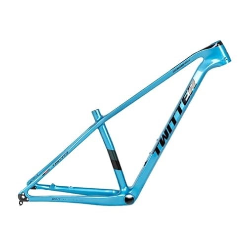 Mountain Bike Frames : ZFF Mountain Bike Frame Carbon Fiber 15'' / 17'' / 19'' MTB Frame Thru Axle 12 * 148mm Boost Disc Brake XC Frame Internal Routing For 27.5 29er Wheels (Color : Blue, Size : 17'')