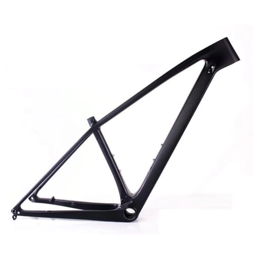 Mountain Bike Frames : ZFF MTB Frame Carbon Fiber 15'' / 17'' / 19'' 29er Mountain Bike Frame Thru Axle 12 * 142 / 148mm Disc Brake Internal Routing (Color : Svart, Size : 15'')