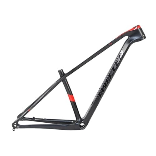 Mountain Bike Frames : ZFF MTB Frame Carbon Fiber 15'' / 17'' / 19'' Thru Axle 12 * 148mm Boost Mountain Bike Frame Disc Brake XC Frame Internal Routing For 27.5 29er Wheels (Color : Svart, Size : 15'')