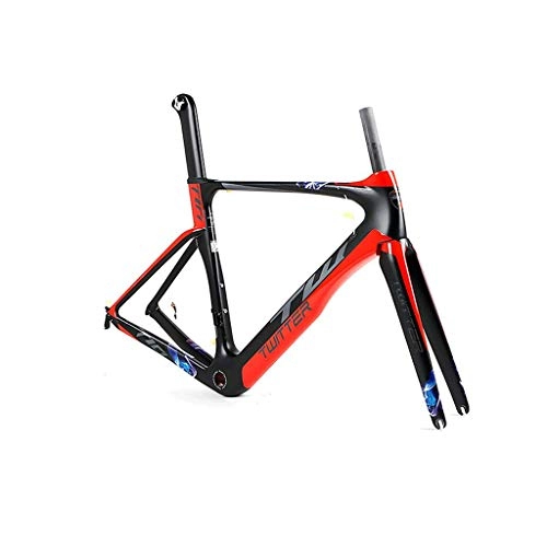Mountain Bike Frames : ZNND Bicycle Frame T10 Carbon Fiber Road All Internal Line Reverse Cursor 700C Broken Wind Competition Rack (Size : 46CM)