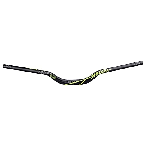 Mountain Bike Handlebar : Bicycle Handlebar Mountain Bike Swallow-shaped Handle Bar XM MTB Riser Handlebar 11 Degree Backsweep Rise 55mm 31.8 * 785mm (Color : Black Green)
