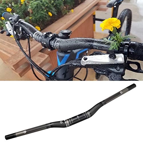 Mountain Bike Handlebar : Bicycle pedal Full Carbon Fiber Road Bike Bent Handlebar, Size: 600mm, Matte