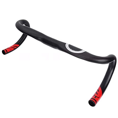 Mountain Bike Handlebar : Bicycle Riser Bar Folding Aluminium Alloy Carbon Fibre Bicycle Road Mountain Road Bike Handlebar Drop Bar for Bicycle Accessories Strong and Robust (Colour: Black, Size: 42 x 3.18 x 2.38 cm)