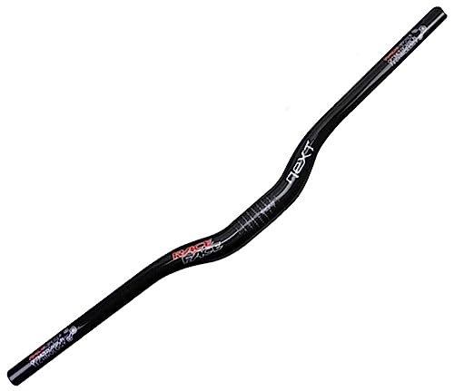 Mountain Bike Handlebar : Carbon Fiber MTB Riser Handlebar 31.8 Lightweight Bicycle Bars 580 / 600620 / 640 / 660 / 680 / 700 / 720 / 740 / 760mm weight 138g Handlebars for BMX DH XC AM (Color : Black, Size : 720mm)