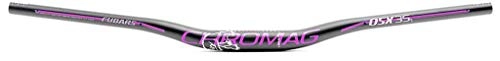 Mountain Bike Handlebar : CHROMAG Fubars OSX 35 Unisex Adult Mountain Bike / MTB / Cycle / E-Bike Hanger, Black / Purple, 35 mm DH 25 mm Rise 810 mm