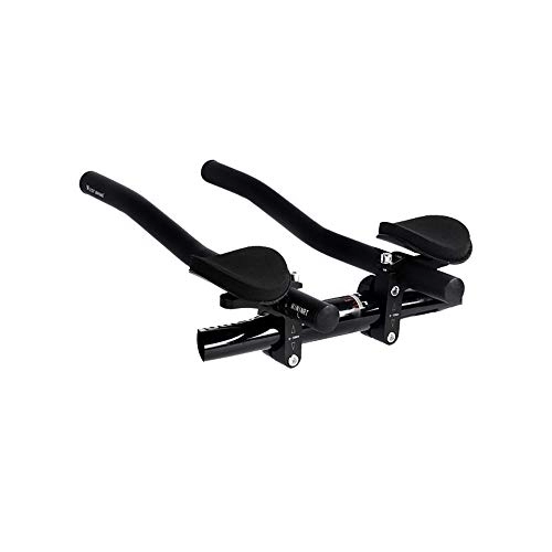 Mountain Bike Handlebar : Domisyee Bicycle Handlebar Attachment for Triathlon - Adjustable Aero Bar Made of Aluminium Alloy for MTB and Road Bike - With Foam Padding - Suitable for Handlebars with Diameter 25.4 mm, 26 mm or