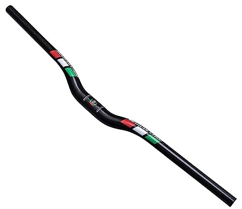 Mountain Bike Handlebar : Extra Long 580 / 600 / 620 / 640 / 660 / 680 / 700 / 720 / 740 / 760mm Carbon Fiber MTB Riser Handlebar 31.8mm Bicycle Bars 22.2mm end diameter Handlebars for BMX DH XC (Color : Black, Size : 600mm)
