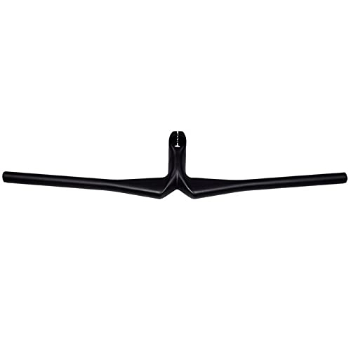 Mountain Bike Handlebar : FUIKEING Carbon Fiber Handlebar Mountain Bike Handlebar Integral Straight Handlebar Male and Female Cycling Accessories 680X100MM