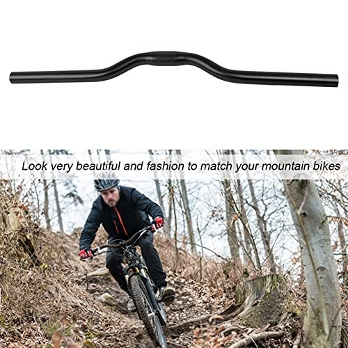 Mountain Bike Handlebar : Kafuty-1 Aluminium Mountain Bike Gear 25.4 mm x 520 mm Handlebar Riser Bars Bicycle Handlebar for MTB Mountain Bike Accessories (Black, 12)