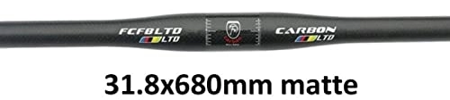 Mountain Bike Handlebar : Kaimufei Bicycle Handlebars Carbon handlebar MTB Handlebar Flat Or Rise Handlebar 31.8 * 580 / 600 / 620 / 640 / 660 / 680 / 700 / 720 / 740 / 760mm matte bike parts (Color : Clear)