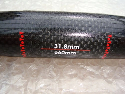 Mountain Bike Handlebar : Mountain Bike Carbon Fiber 3 K Carbon Handlebar 31.8 Long Backed Handlebar 620 mm