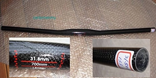 Mountain Bike Handlebar : Mountain Bike Carbon Fiber 3 K Carbon Handlebar 31.8 Long Backed Handlebar 700mm