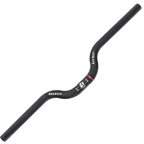 Mountain Bike Handlebar : MTB Carbon fiber Riser Handlebars 1inch / 25.4mm Fits 25.4mm Bike Stems Length 540mm 580mm for BMX DH XC AM FR Bicycle Bars (Color : Black MATTE, Size : LARGE 540MM)