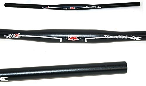 Mountain Bike Handlebar : MTB Mountain Bike Handlebars Aluminium - 31.8 mm-length 72 cm FLAT / Black / White black Size:72 cm