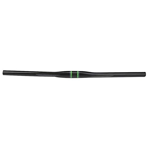 Mountain Bike Handlebar : Omabeta Handlebar, Carbon Fiber Handlebar Accessory Exquisite Workmanship High Strength Durable for Training Competition for Trail Riding(Straight green label 660 * 31.8mm)