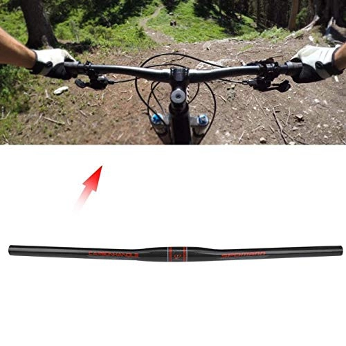 Mountain Bike Handlebar : Omabeta Handlebar, Carbon Fiber Handlebar Accessory Exquisite Workmanship High Strength Durable for Training Competition for Trail Riding(Straight red label 700 * 31.8mm)