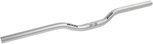 Mountain Bike Handlebar : P4B Downhill bicycle handlebar made of aluminium, R = 30 / K = 25.4 / W = 600 / 15), bicycle handlebar in matt silver