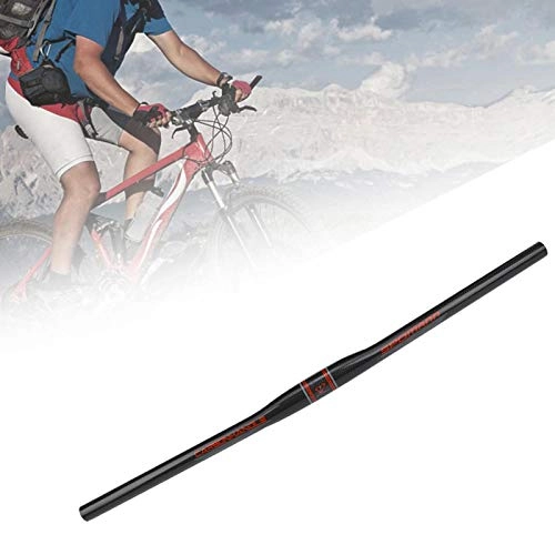 Mountain Bike Handlebar : Pwshymi exquisite workmanship Quality Ultralight Carbon Fiber Mountain Bike Handlebar Carbon Fiber(Straight red label 700 * 31.8mm)