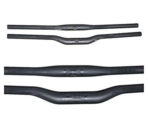 Mountain Bike Handlebar : UNIDRO durable Bike Handlebar Fit For MTB Handlebar Rise Flat Bar Bike Parts Black Matte UD Carbon Fiber Bicycle Handlebars 31.8mm Wearable (Color : Riser 700mm)