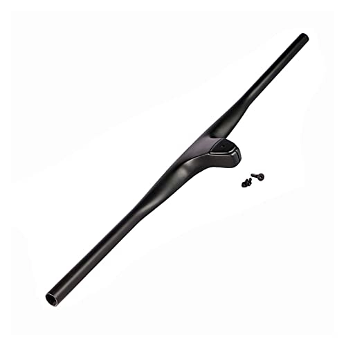 Mountain Bike Handlebar : ZZHH T1000 Carbon fiber integrated MTB Bicycle Handlebar Riser -12°degree 50 60 70 80 90-740mm Titanium screw fit for XC cross country (Color : 740 50MM)