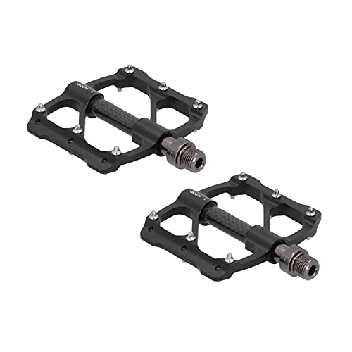 Mountain Bike Pedal : 01 02 015 Bike Pedals, Mountain Bike Pedals Durable Portable Wear Resistant Non Slip for Bicycle Maintenance for Road Mountain Bike(black)
