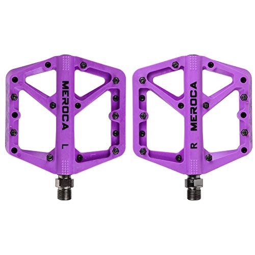 Mountain Bike Pedal : 1 Pair bicycle pedal road bike pedals lightweight bike pedals bike pedals& cleats mtb pedals travel accessories for kids Mountain Pedal steel shaft Component flat child purple