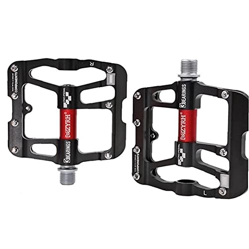 Mountain Bike Pedal : 1 Pair Bicycle Pedals, 3 Bearings Mountain Bike Road Bike Pedals with Platform 9 / 16 Inch