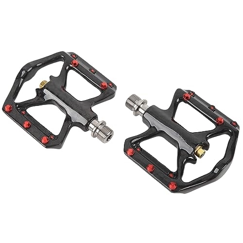 Mountain Bike Pedal : 1 Pair Bike Pedals, Bicycle Carbon Fiber Pedals with Non Slip Pin Shaft for Folding Bike Mountain Bike Road Bike