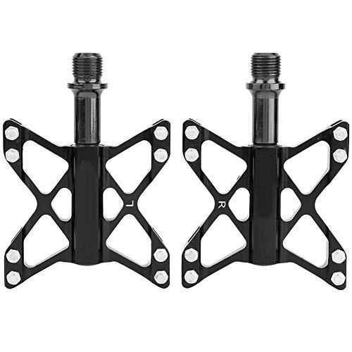 Mountain Bike Pedal : 1 * Pair of Bicycle Pedals - Aluminium Alloy Mountain Road Bike Lightweight Pedals Bicycle Replacement(黑色)