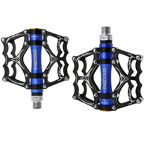 Mountain Bike Pedal : 1 Pair Road Mountain Bike Non-slip Flat Pedals Aluminum Alloy 3 Sealed Bearings Pedals Bicycle Cycling Accessory Bike Non-slip Flat Pedals