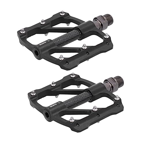 Mountain Bike Pedal : 3 Bearing Mountain Bike Pedals, 2pcs ‑Molybdenum Steel Shaft Bicycle Pedal Not Easy to Break Long Service Life for Labor‑savingRiding(Black)