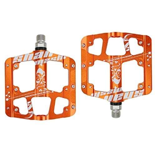 Mountain Bike Pedal : 3 Bearings Mountain Bike Pedals Platform Bicycle Flat Alloy Pedals Non-Slip Flat Pedals Universal Threaded Parts Bicycle Pedal