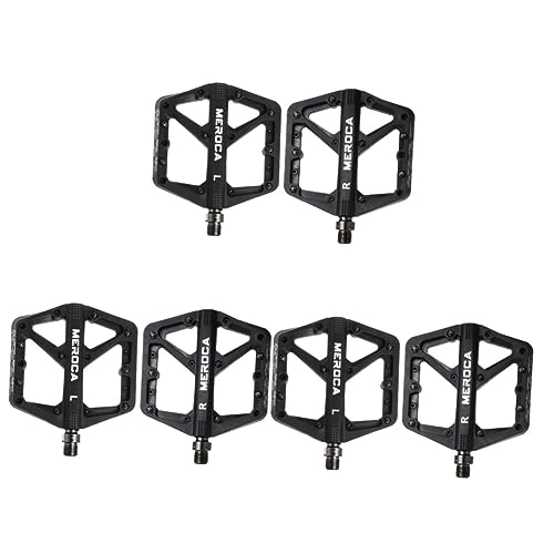 Mountain Bike Pedal : 3 Pairs Bicycle Pedal Bike Pedals with Straps Pedal Accessories Road Bike Pedals Cycle Pedals Pedals Bike Treadle Metal Bike Pedals Parts Nylon Bicycle Car Mountain Bike Travel