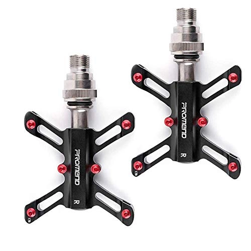 Mountain Bike Pedal : 6061 Lightweight Aluminum Alloy Bicycle Mountain Bike Pedal, Riding Bearing Accessories, Non-Slip And Durable, 9 / 16 And 11 / 2PROMEND, 9 / 16