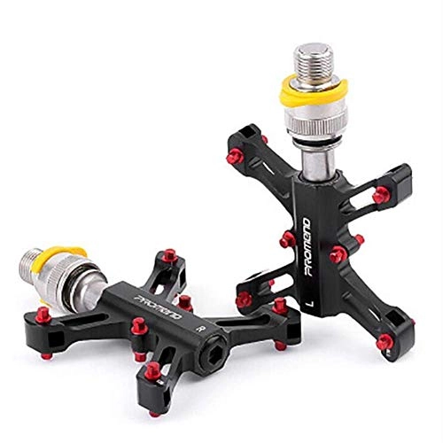 Mountain Bike Pedal : 6061 Lightweight Aluminum Alloy Quick Release Style Bicycle Mountain Bike Pedal, Riding Bearing Accessories, Non-Slip And Durable, 9 / 16PROMEND