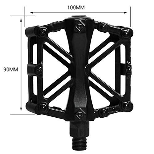 Mountain Bike Pedal : 8HAOWENJU Bicycle Pedals Aluminum Alloy Pedals 2 / Package Black Comfortable (Color : Black)