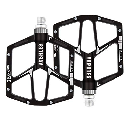 Mountain Bike Pedal : 8HAOWENJU Bicycle Pedals Aluminum Alloy Pedals 2 / Package Black Light Comfortable (Color : Black)