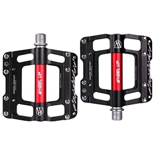 Mountain Bike Pedal : 8HAOWENJU Bicycle Pedals Aluminum Alloy Pedals 2 / Package Comfortable Four Colors To Choose From (Color : Black)