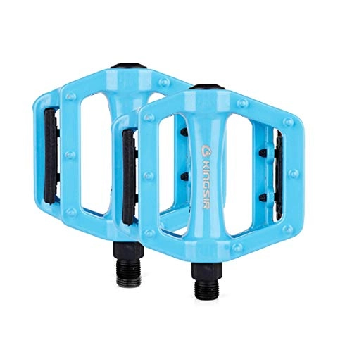 Mountain Bike Pedal : 8HAOWENJU Bicycle Pedals Aluminum Alloy Pedals 2 / Package Comfortable Four Colors To Choose From (Color : Blue)