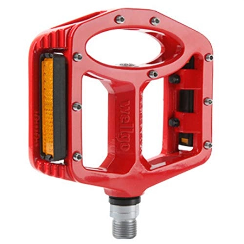 Mountain Bike Pedal : 8HAOWENJU Bicycle Pedals Aluminum Alloy Pedals 2 / Package Comfortable Four Colors To Choose From. (Color : Red)